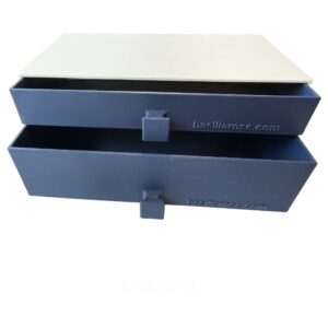 SlipFit Dual Drawer modular storage system with two stacked drawers, featuring a flat tool tray on top and a removable tissue blade insert below for safe, organized craft tool storage.