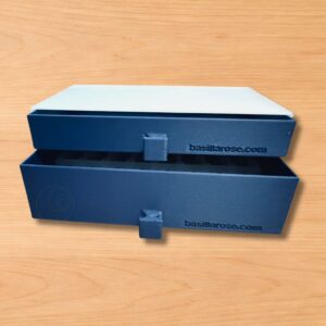 SlipFit Dual Drawer modular storage system with two stacked drawers, featuring a flat tool tray on top and a removable tissue blade insert below for safe, organized craft tool storage.