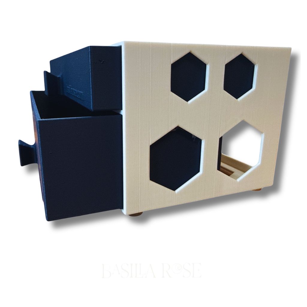 SlipFit Dual Drawer modular storage system with two stacked drawers, featuring a flat tool tray on top and a removable tissue blade insert below for safe, organized craft tool storage.