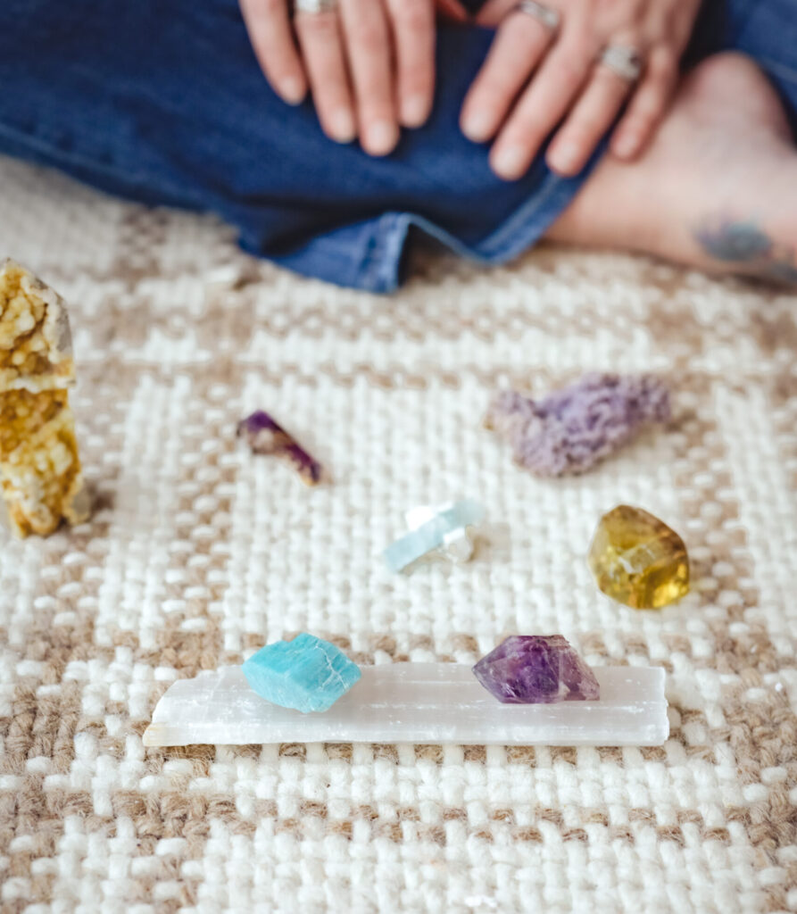 Sitting with Crystals